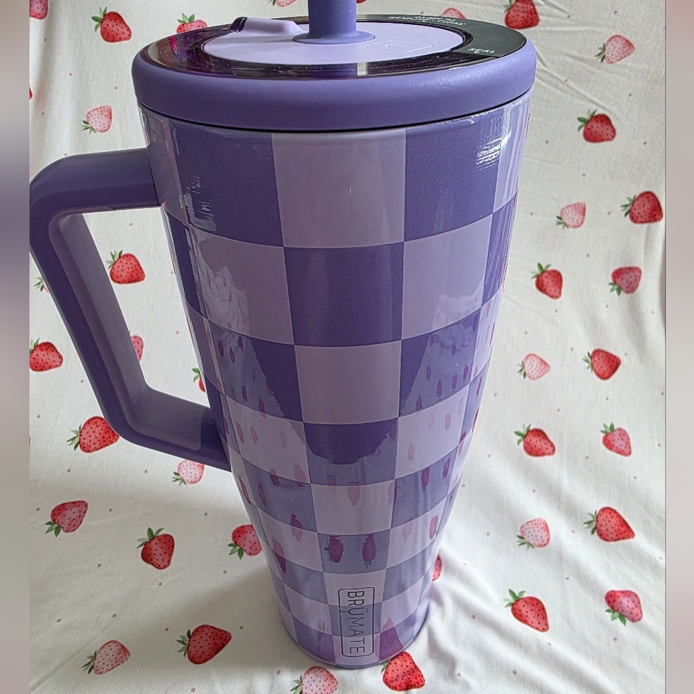 BrüMate Era 40 Oz. Lavender Checkered Tumbler